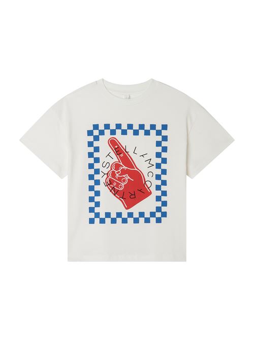 T-shirt in jersey di cotone con pannello frontale stampato STELLA MC CARTNEY | 8R71-Z0434100